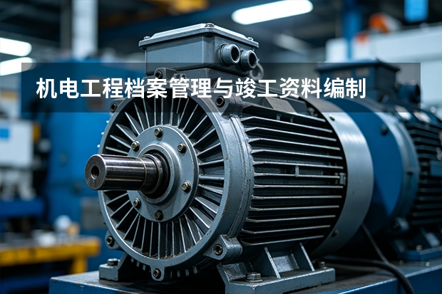 机电工程档案管理与竣工资料编制