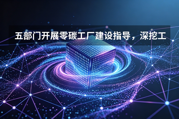 五部门开展零碳工厂建设指导，深挖工业领域节能降碳潜力